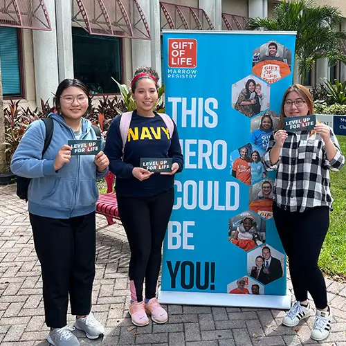 Campus ambassadors at a recruitment drive